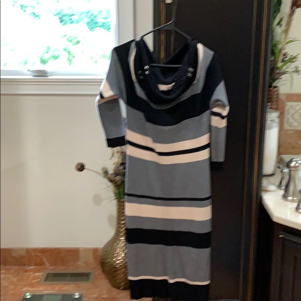 Pin rose sweater dress